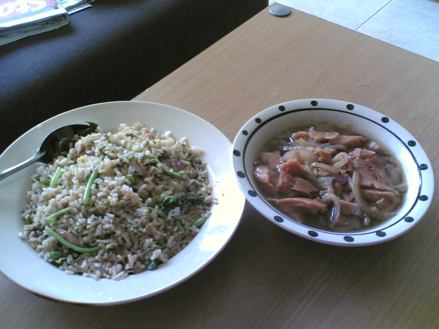fried rice + luncheon meat