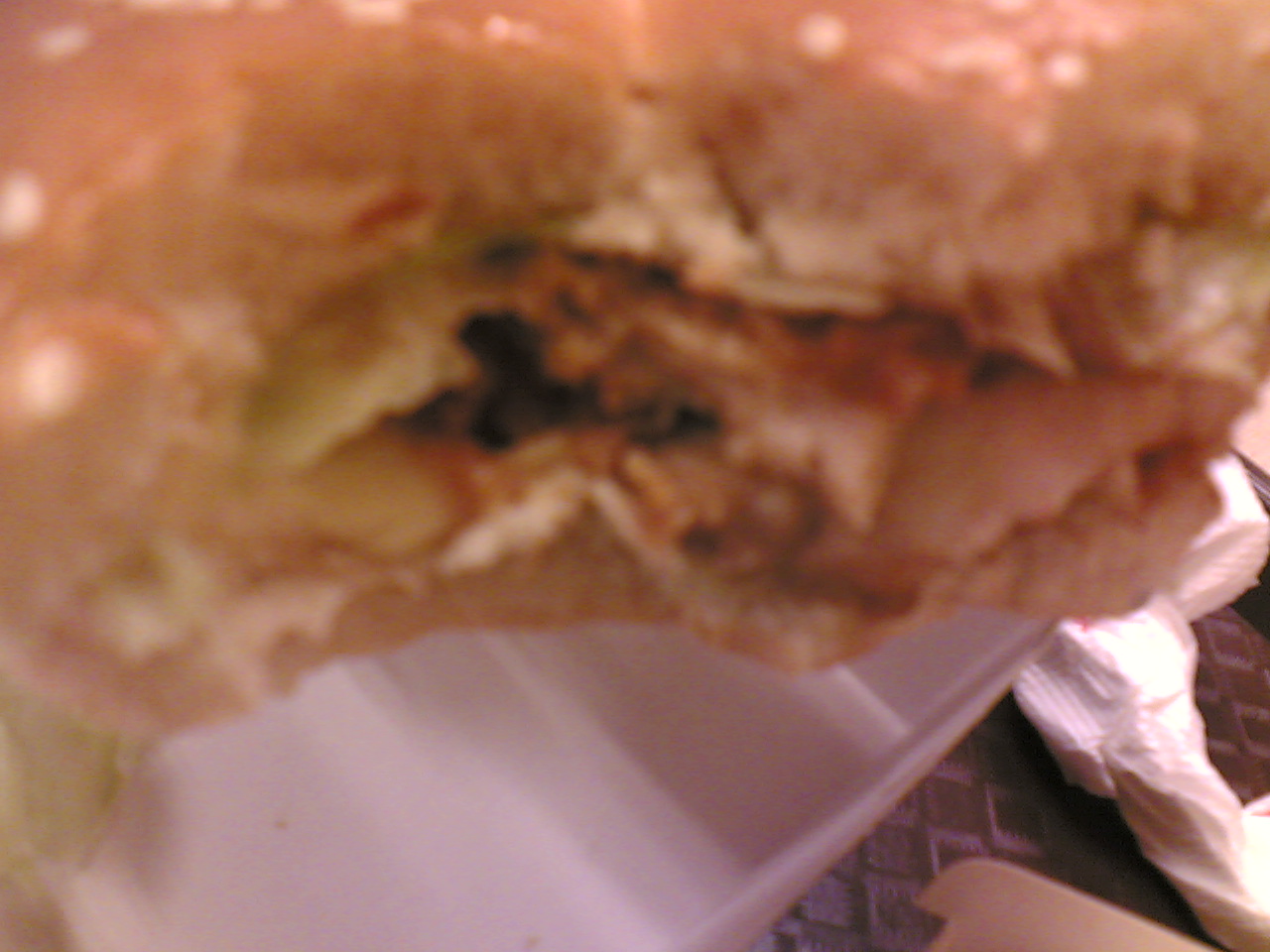 Zinger Maxx burger after one bite