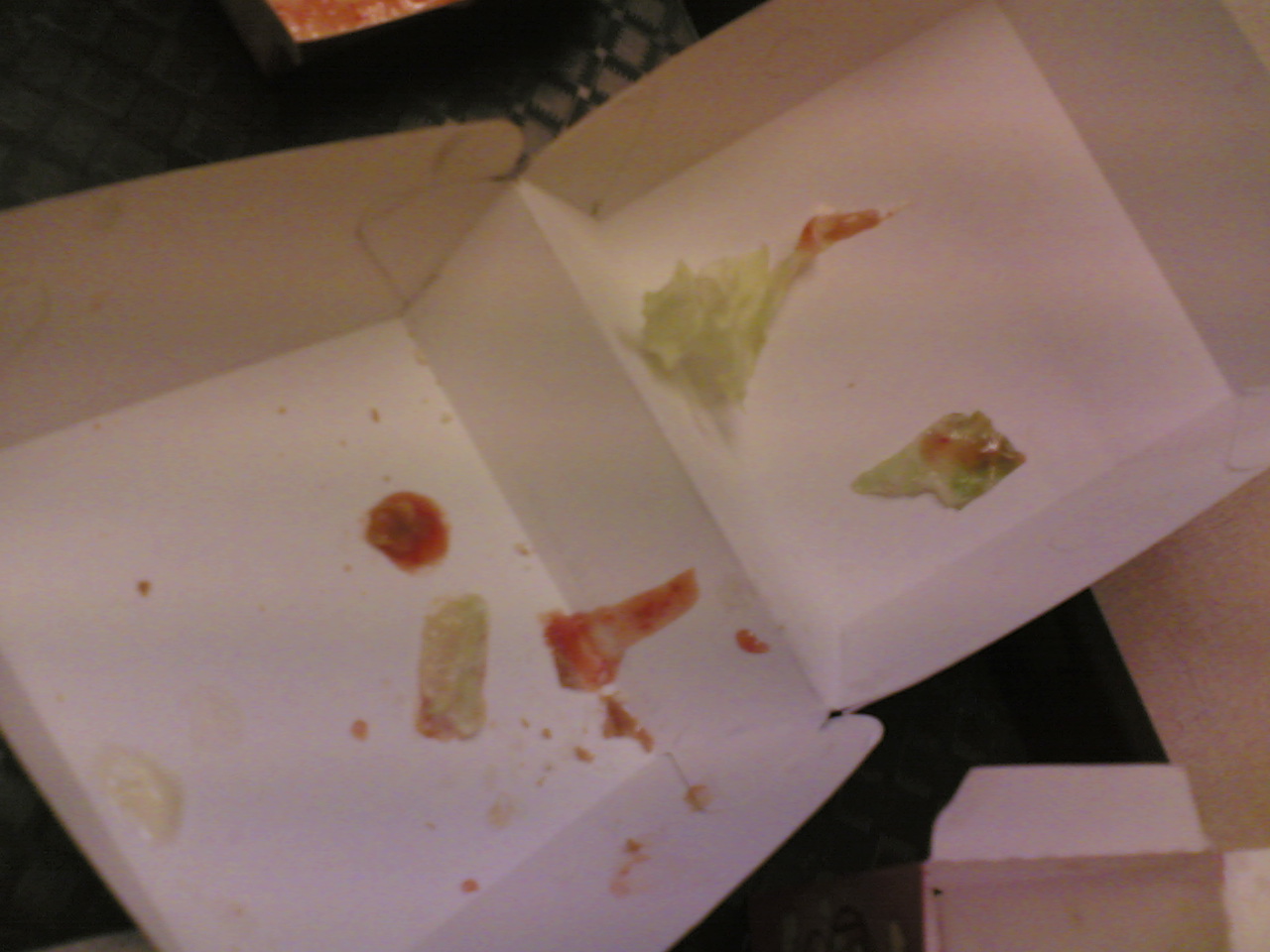 Empty wrapper after finishing the Zinger Maxx burger