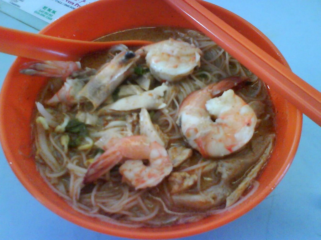 A bowl of Sarawak Laksa