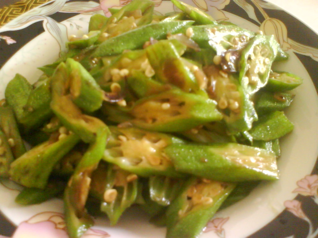 Cooked ladies finger from the original 2008 post
