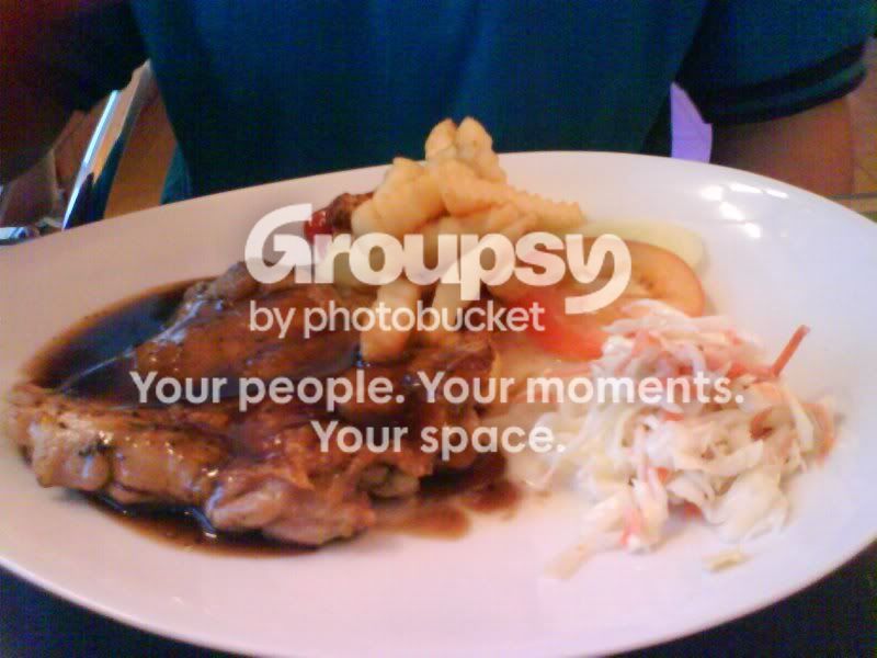 Grilled chicken chop at Fork & Knife