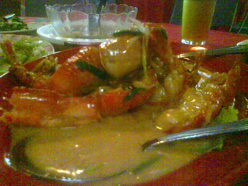 Butterscotch freshwater prawns