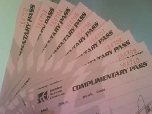 Ten complimentary movie tickets