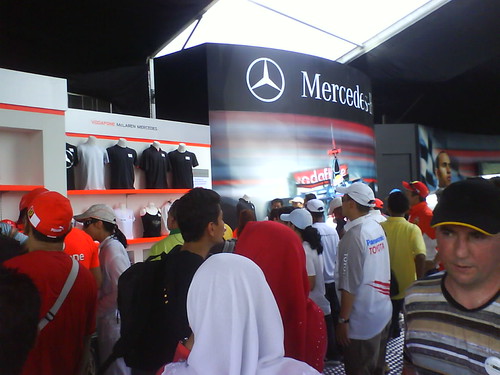 Formula One merchandise booths