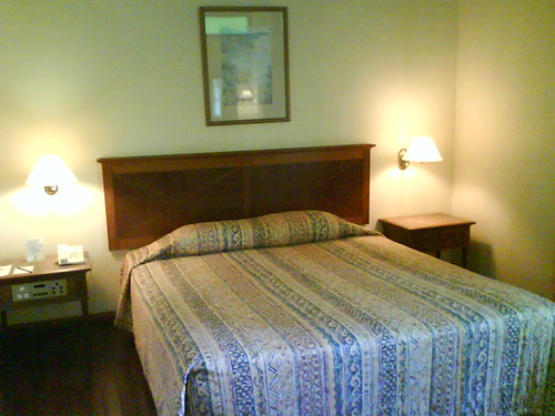 Bed inside the chalet room