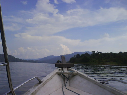 View across Kenyir Lake from the boat