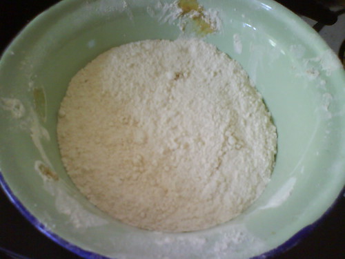 Chicken pieces during preparation