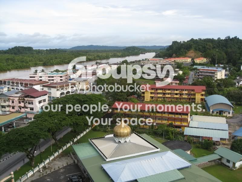 View of Limbang town from the hotel room