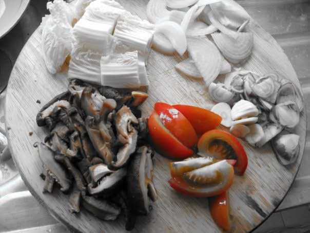 Tomato and mushrooms