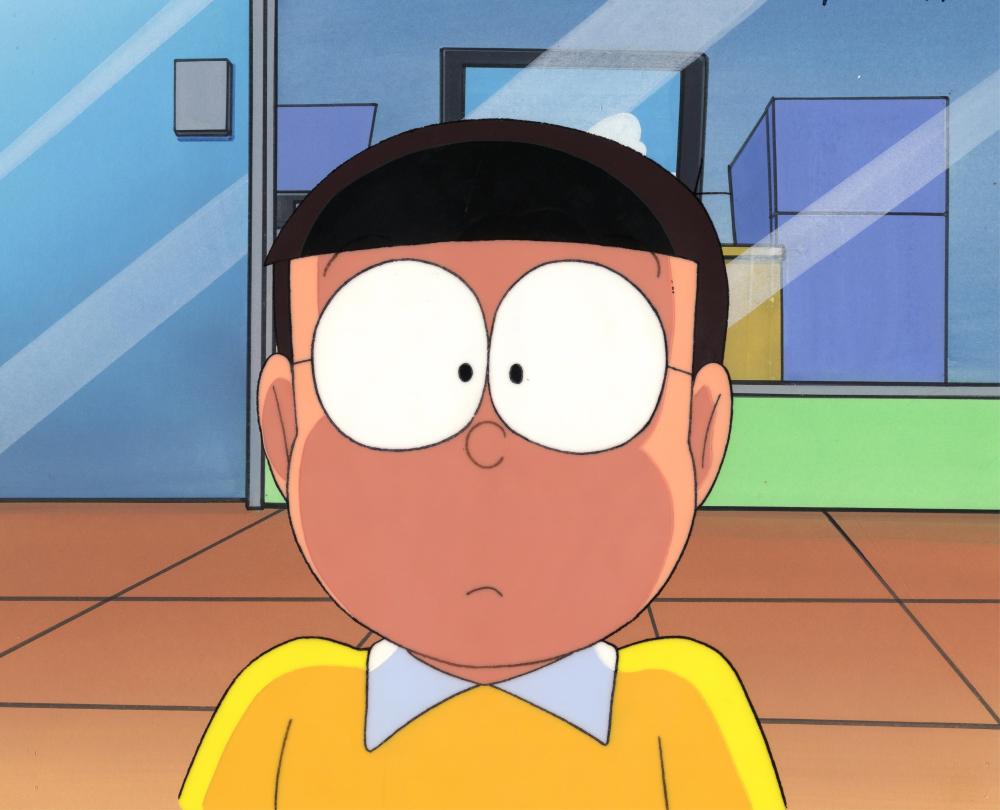 Nobita with a straight fringe haircut