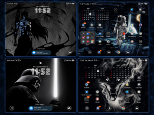 Different wallpaper layouts on the Fold's outer and inner screens
